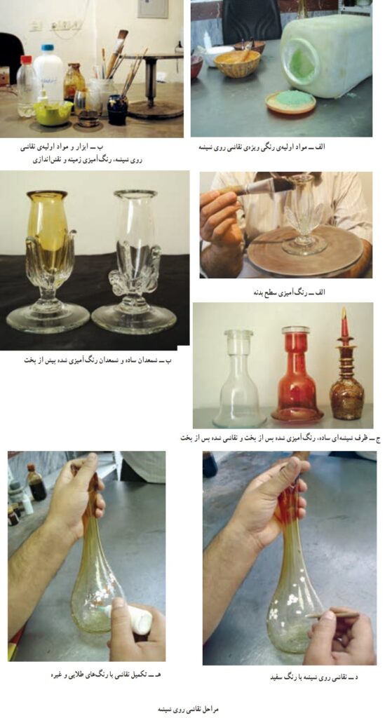 مراحل نقاشی بر روی شیشه