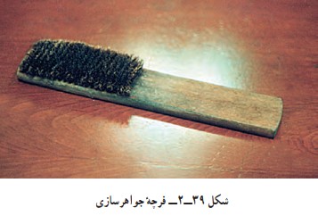 فرچه سیمی در کارگاه قلمزنی صنایع دستی