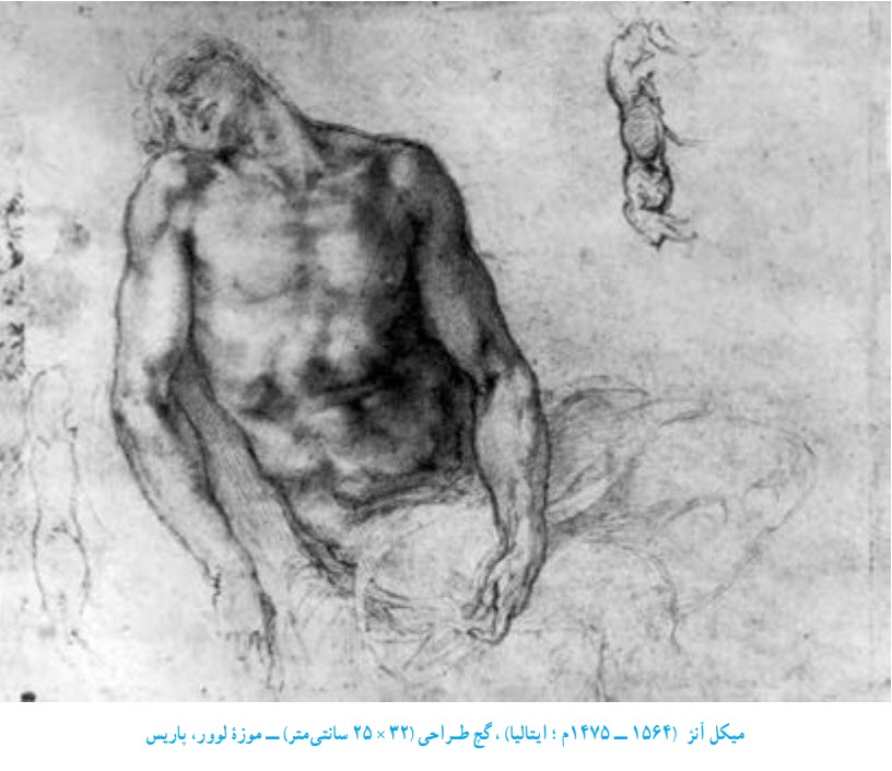 ميکل آنژ  (  ايتاليا) ، گچ طـراحى- بورس صنایع دستی
