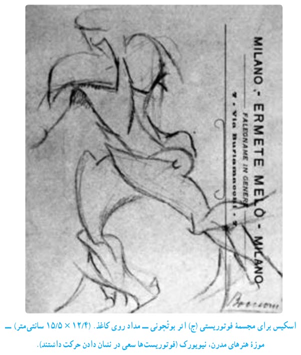  اسکيس براى مجسمۀ فوتوريستى