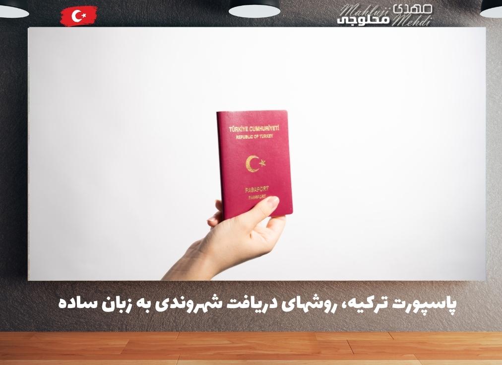 پاسپورت ترکیه، روشهای دریافت شهروندی به زبان ساده