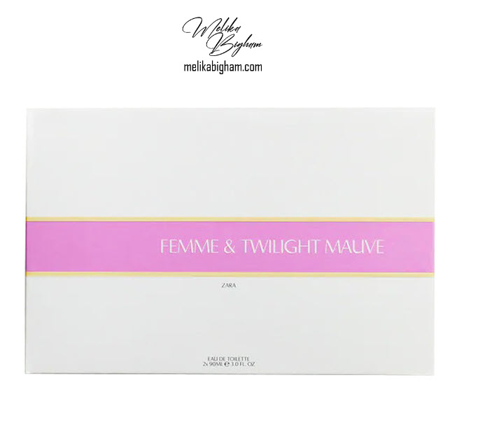 ادو تویلت زنانه زارا مدل Femme and Twilight Mauve حجم 90 میل فمه زنانه زارا و توای لایت ماوی زنانه زارا