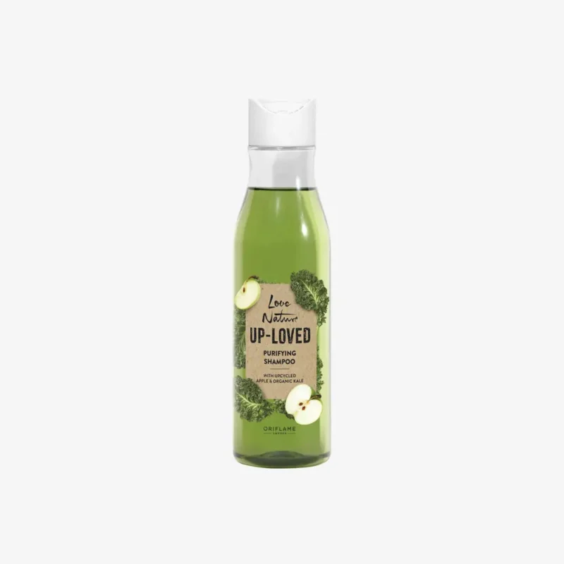 شامپو تصفیه‌کننده لاونیچر با عصاره سیب و کلم پیچ ارگانیک Love Nature Up-Loved Purifying Shampoo with Upcycled Apple & Organic Kale - تصویر 1