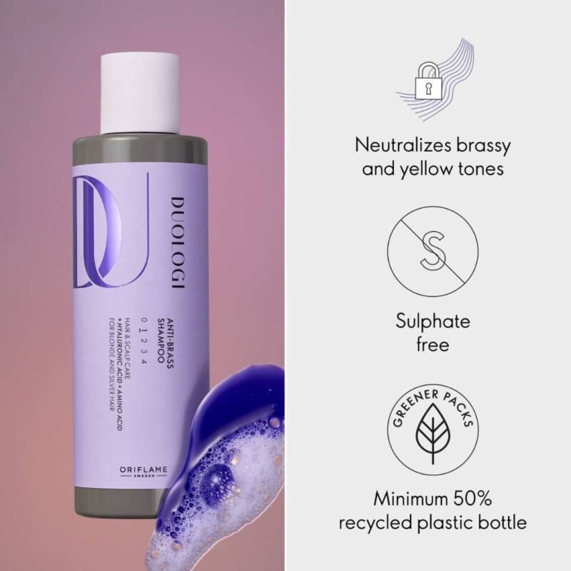 شامپو ضد زردی و نارنجی دوئولوژی DUOLOGI Anti-Brass Shampoo - تصویر 2