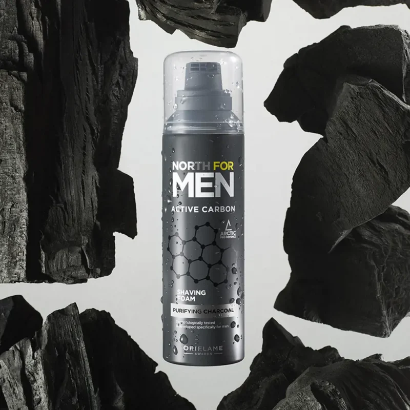 فوم اصلاح مردانه نورث فور من اکتیو کربن NORTH FOR MEN Active Carbon Shaving Foam - تصویر 2