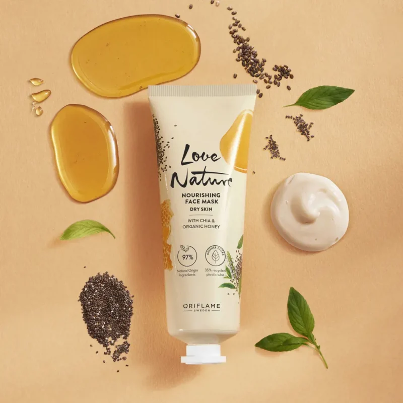 ماسک صورت تغذیه‌کننده لاونیچر با چیا و عسل ارگانیک Love Nature Nourishing Face Mask with Chia & Organic Honey - تصویر 5