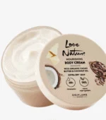 کرم بدن تغذیه‌کننده لاونیچر با کره کاکائو و روغن نارگیل ارگانیک – LOVE NATURE Nourishing Body Cream with Organic Cacao Butter & Coconut Oil - تصویر 2