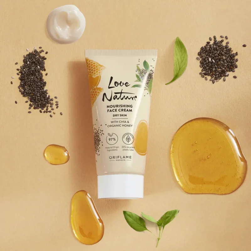 کرم صورت تغذیه‌کننده لاونیچر با چیا و عسل ارگانیک Love Nature Nourishing Face Cream with Chia & Organic Honey - تصویر 5