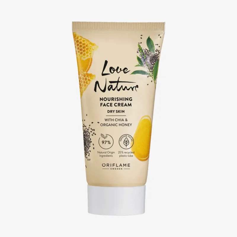 کرم صورت تغذیه‌کننده لاونیچر با چیا و عسل ارگانیک Love Nature Nourishing Face Cream with Chia & Organic Honey - تصویر 1