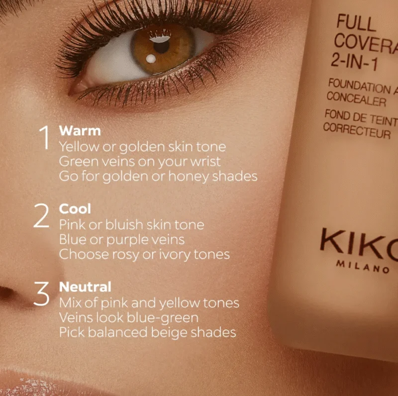 کرم‌پودر و کانسیلر دوکاره فول کاور کیکو میلانو KIKO MILANO Full Coverage 2-in-1 Foundation and Concealer - تصویر 4