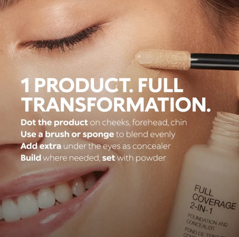 کرم‌پودر و کانسیلر دوکاره فول کاور کیکو میلانو KIKO MILANO Full Coverage 2-in-1 Foundation and Concealer - تصویر 6