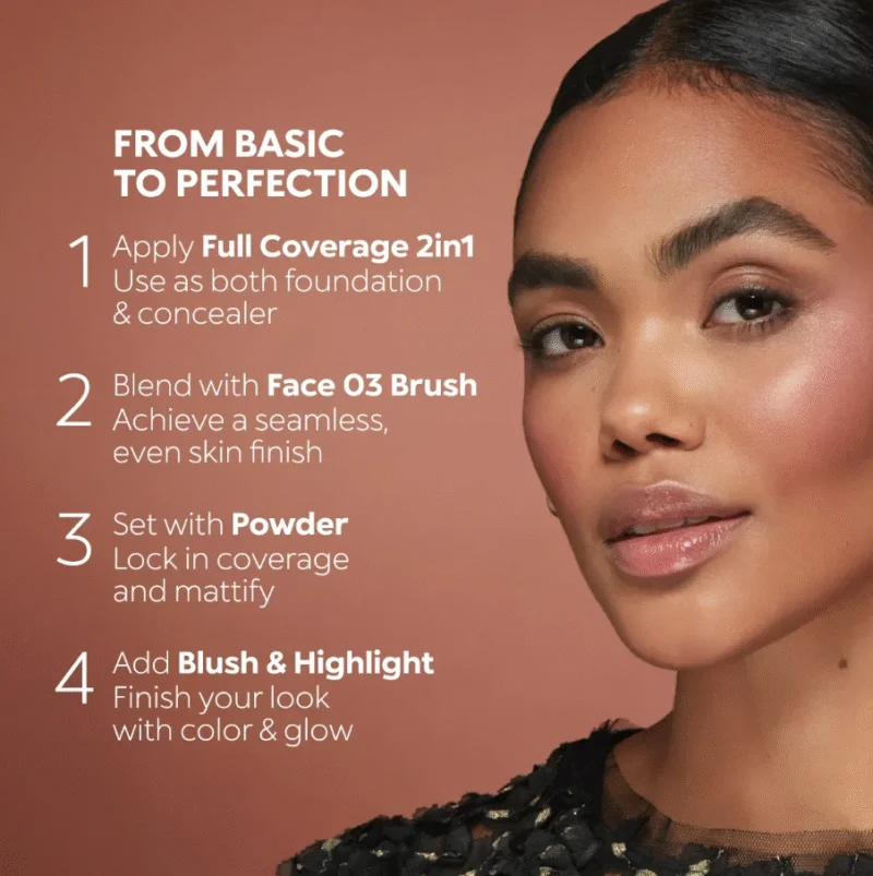 کرم‌پودر و کانسیلر دوکاره فول کاور کیکو میلانو KIKO MILANO Full Coverage 2-in-1 Foundation and Concealer - تصویر 7