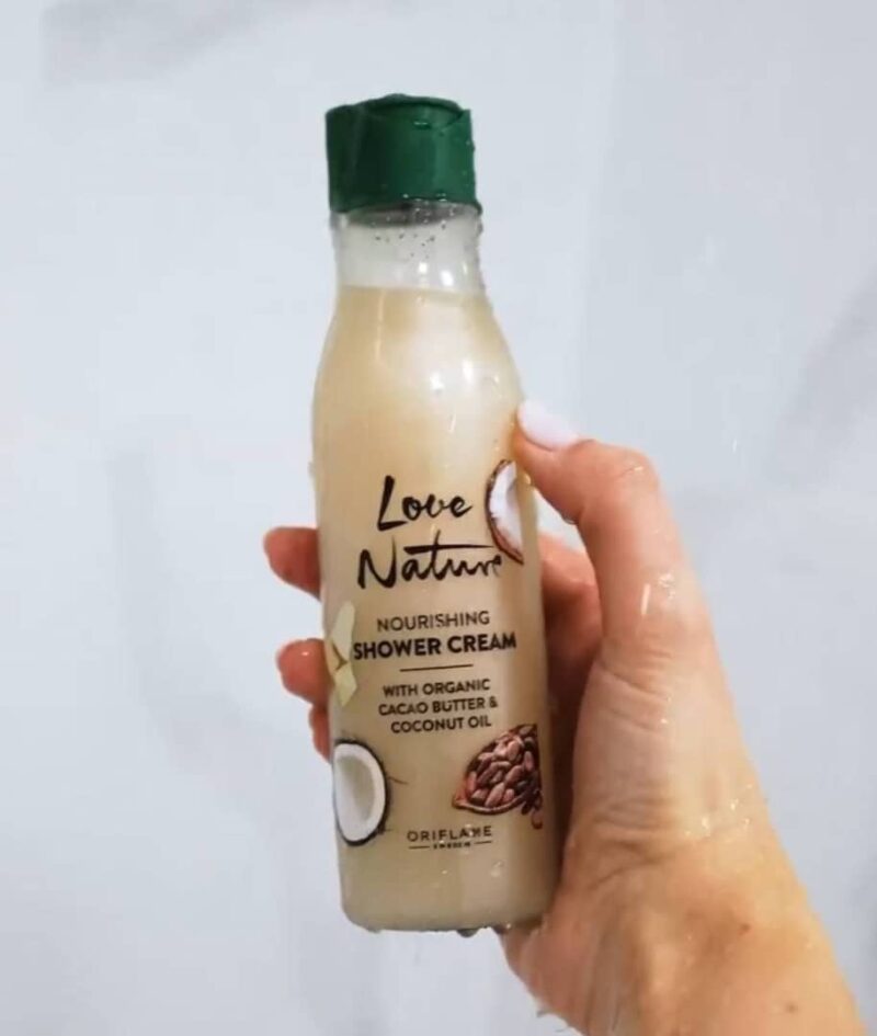 شاور کرم کره کاکائو و روغن نارگیل لاونیچر LOVE NATURE Nourishing Shower Cream with Organic Cacao Butter & Coconut Oil - Image 2