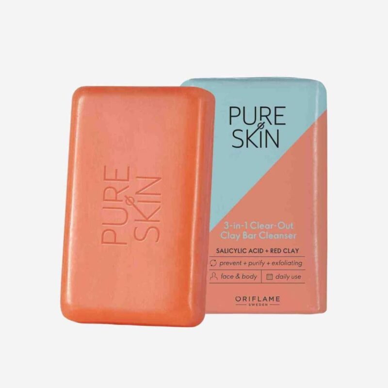 صابون پاک کننده 3 در 1 صورت و بدن پیور اسکین PURE SKIN 3-in-1 Clear-Out Clay Bar Cleanser - تصویر 1
