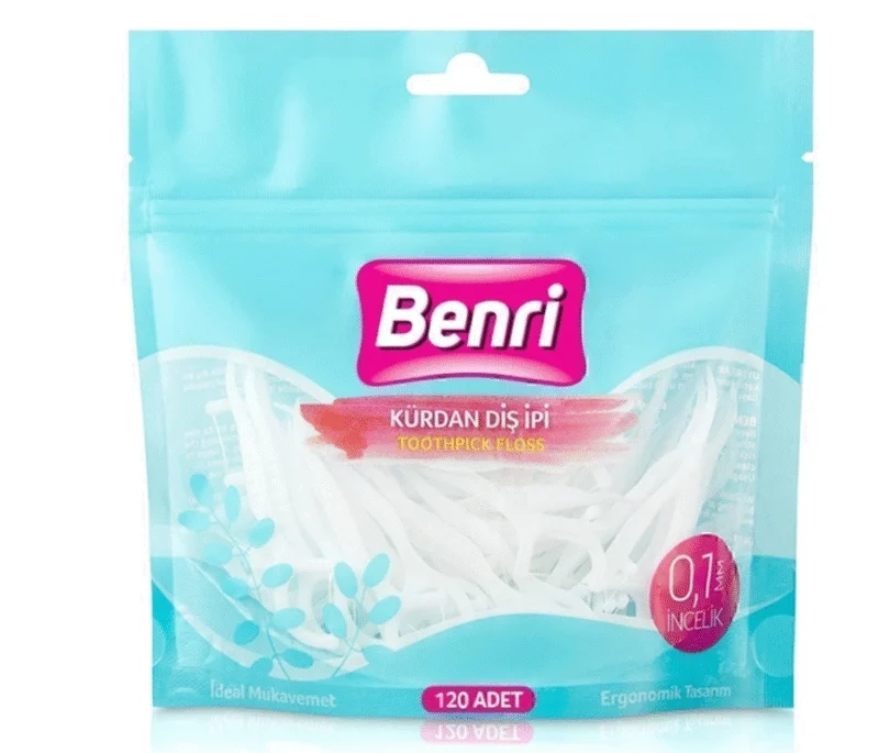 نخ دندان خلال‌دار بنری دنت Benri Dent Toothpick Floss - تصویر 1